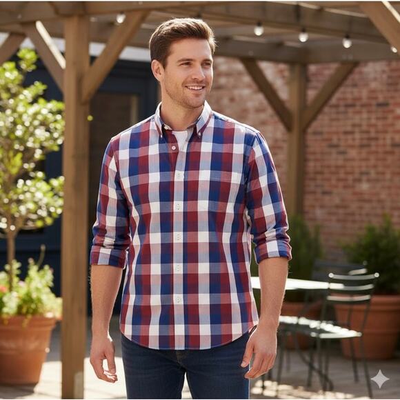 Brooks Brothers Regent Mens Large Original Long Sleeve Oxford Casual Dress Shirt - Picture 1 of 9